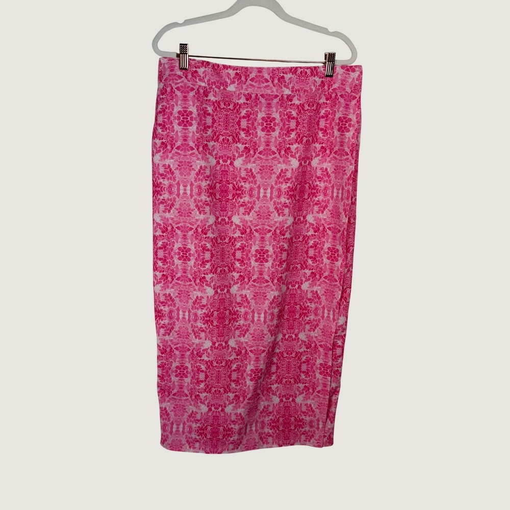 RipSkirt Hawaii Pink Floral Mandala Wrap Skirt Length 3 Size Large Resortwear